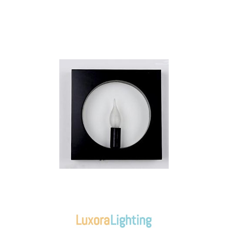 Designer Touch Decorative Modern Simple Iron Art Wall Lamp Creative Living Room Background Hall Head Of The Bed Square Frame Decoration Lamps And Lanterns