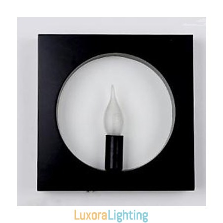 Designer Touch Decorative Modern Simple Iron Art Wall Lamp Creative Living Room Background Hall Head Of The Bed Square Frame Decoration Lamps And Lanterns