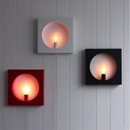 Designer Touch Decorative Modern Simple Iron Art Wall Lamp Creative Living Room Background Hall Head Of The Bed Square Frame Decoration Lamps And Lanterns