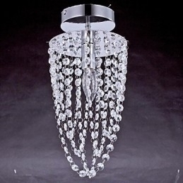 Designer Touch Decorative Ceiling Lamps 1 Light Crystal Artistic Stainless Steel Plating