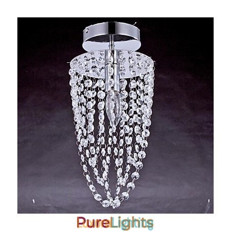 Designer Touch Decorative Ceiling Lamps 1 Light Crystal Artistic Stainless Steel Plating