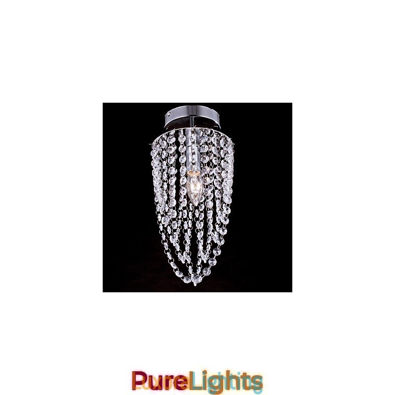 Designer Touch Decorative Ceiling Lamps 1 Light Crystal Artistic Stainless Steel Plating