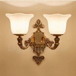 Designer Touch Decorative 2 Light Traditional Classic Living Room Dining Room Bed Room Metal Luxury Indoor Wall Sconces