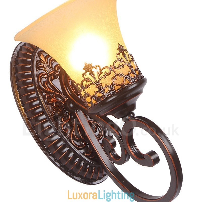 Designer Touch Decorative Single Light Rustic Lodge Living Room Dining Room Bed Room Metal Indoor Wall Sconces