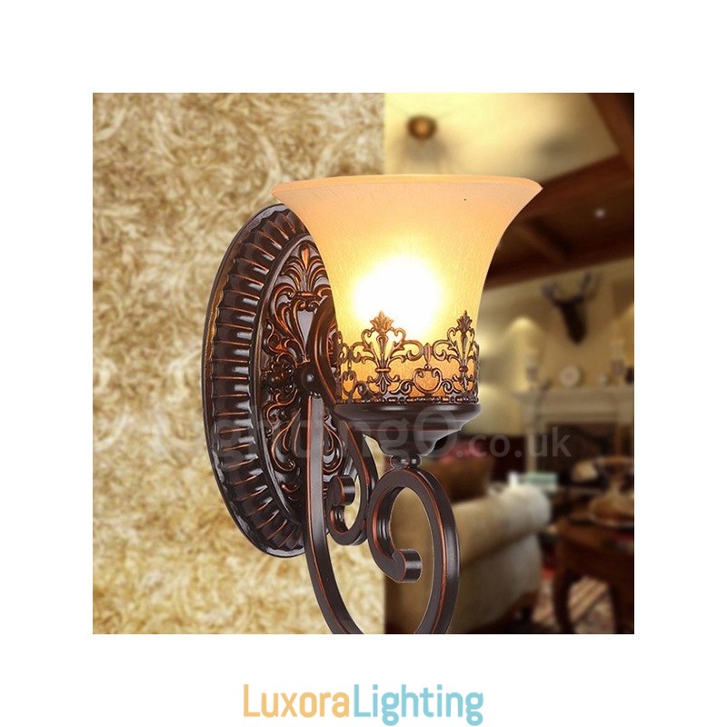 Designer Touch Decorative Single Light Rustic Lodge Living Room Dining Room Bed Room Metal Indoor Wall Sconces