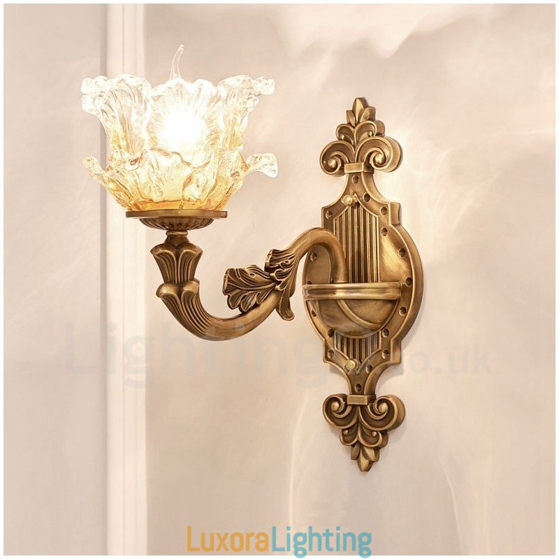 Designer Touch Decorative Single Light Traditional Classic Living Room Dining Room Bed Room Metal Luxury Indoor Wall Sconces