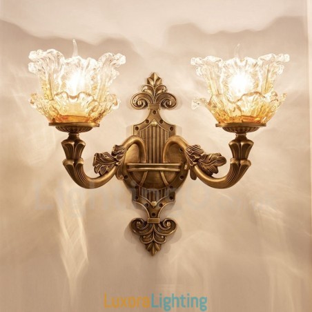 Designer Touch Decorative 2 Light Traditional Classic Living Room Dining Room Bed Room Metal Indoor Wall Sconces