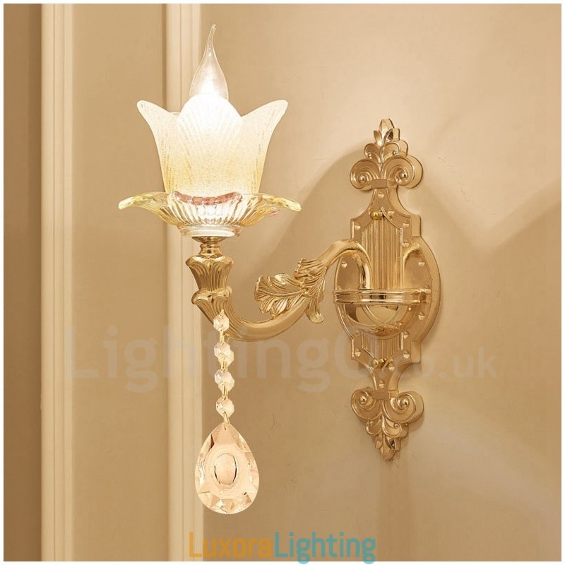 Designer Touch Decorative Single Light Traditional Classic Living Room Dining Room Bed Room Metal Candle Indoor Wall Sconces