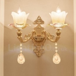 Designer Touch Decorative 2 Light Traditional Classic Living Room Dining Room Bed Room Metal Indoor Wall Sconces