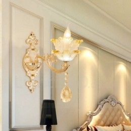 Designer Touch Decorative Single Light Traditional Classic Living Room Dining Room Bed Room Metal Luxury Indoor Wall Sconces