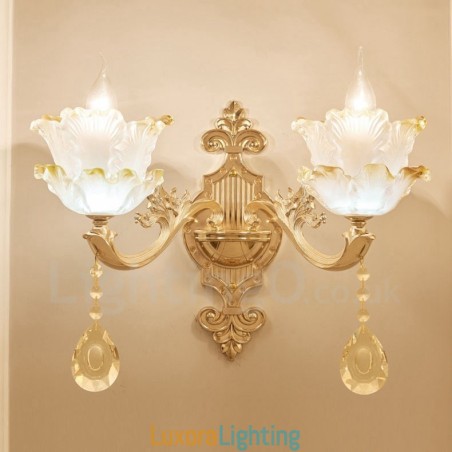 Designer Touch Decorative 2 Light Traditional Classic Living Room Dining Room Bed Room Metal Indoor Wall Sconces