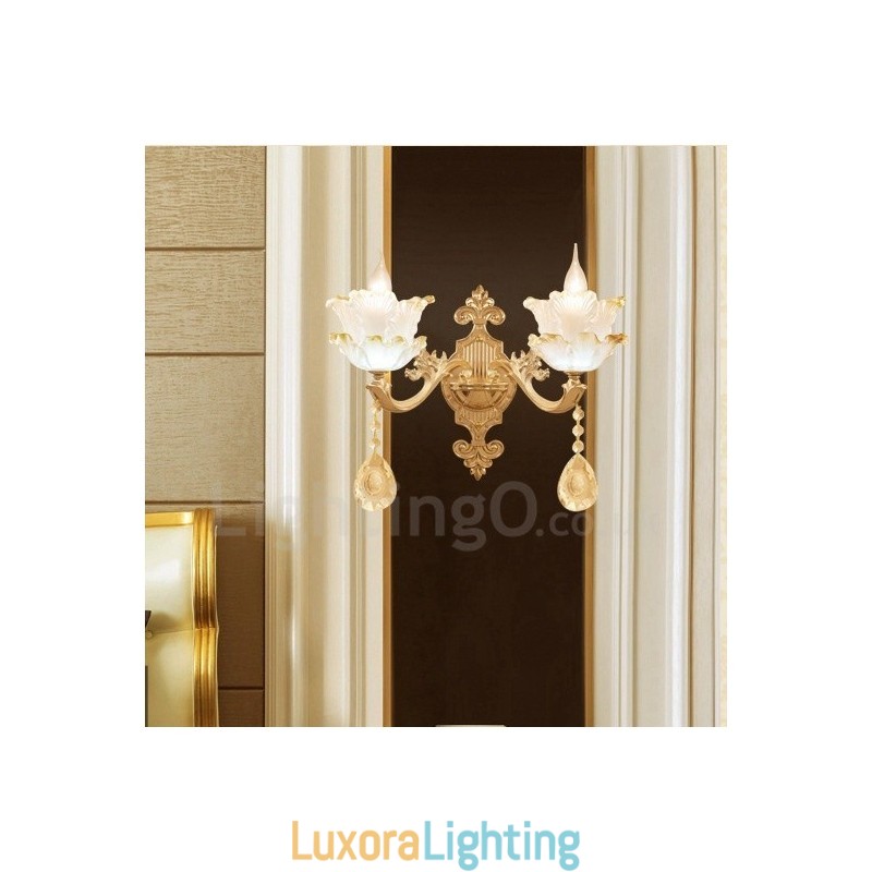 Designer Touch Decorative 2 Light Traditional Classic Living Room Dining Room Bed Room Metal Indoor Wall Sconces