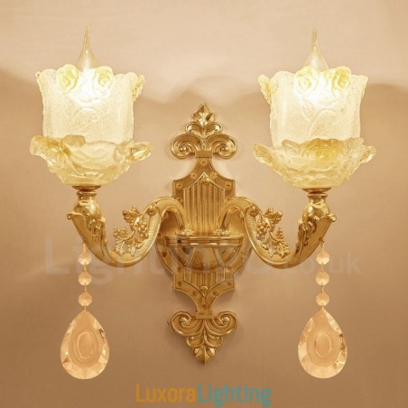 Designer Touch Decorative 2 Light Traditional Classic Living Room Dining Room Bed Room Metal Indoor Wall Sconces