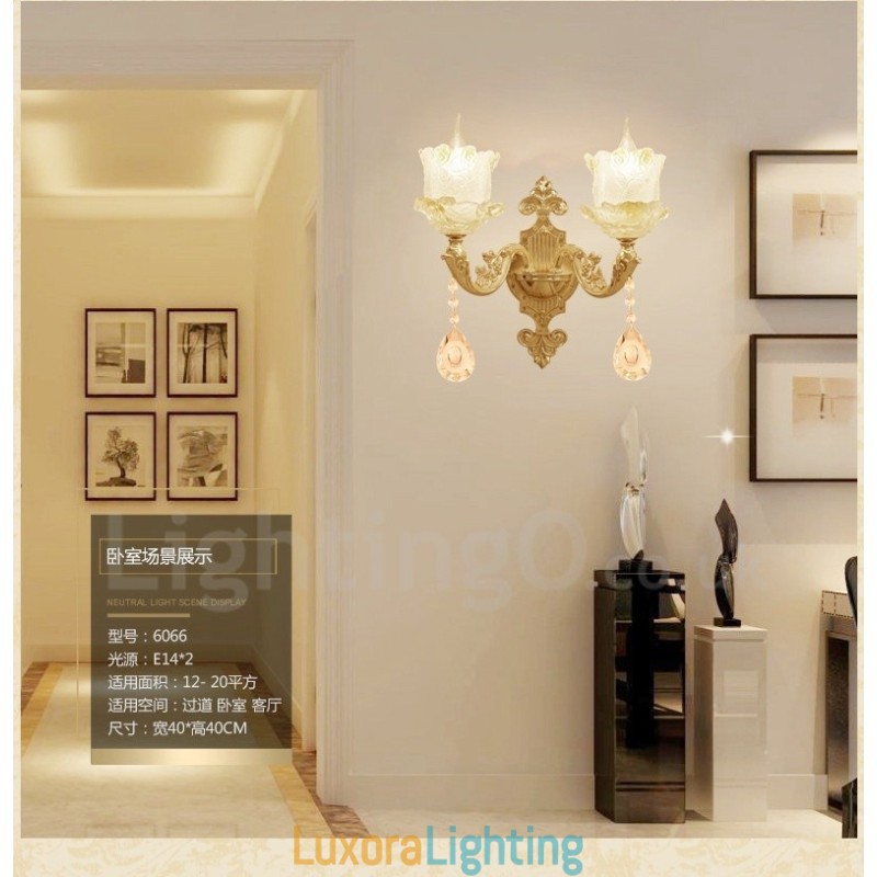 Designer Touch Decorative 2 Light Traditional Classic Living Room Dining Room Bed Room Metal Indoor Wall Sconces