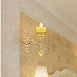 Designer Touch Decorative Single Light Traditional Classic Living Room Dining Room Bed Room Metal Luxury Indoor Wall Sconces