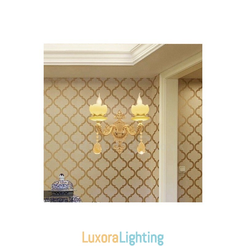 Designer Touch Decorative 2 Light Traditional Classic Living Room Dining Room Bed Room Metal Indoor Wall Sconces