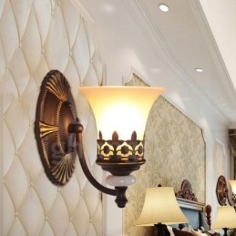 Designer Touch Decorative Single Light Traditional Classic Living Room Dining Room Bed Room Metal Indoor Wall Sconces