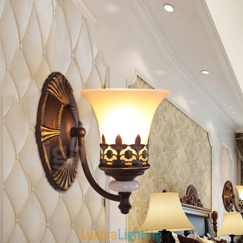 Designer Touch Decorative Single Light Traditional Classic Living Room Dining Room Bed Room Metal Indoor Wall Sconces