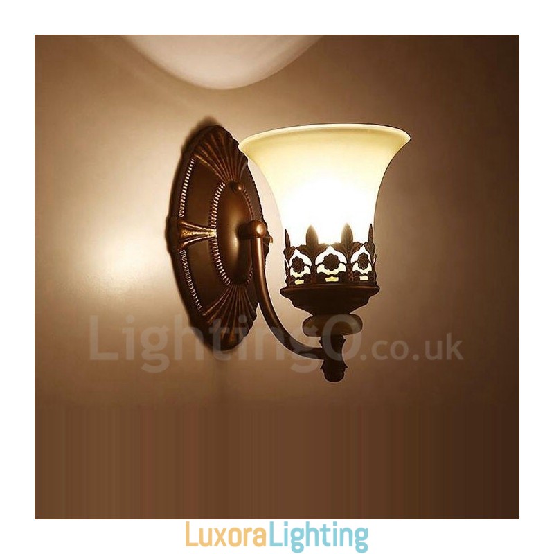 Designer Touch Decorative Single Light Traditional Classic Living Room Dining Room Bed Room Metal Indoor Wall Sconces