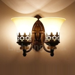 Designer Touch Decorative 2 Light Traditional Classic Living Room Dining Room Bed Room Metal Indoor Wall Sconces