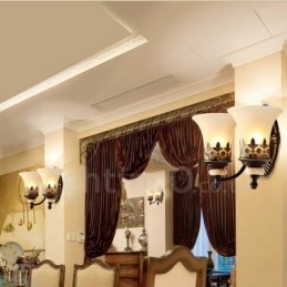 Designer Touch Decorative 2 Light Traditional Classic Living Room Dining Room Bed Room Metal Indoor Wall Sconces