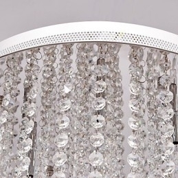 Designer Touch Decorative Modern Contemporary Crystal Mini Style Electroplated Metal Flush Mount