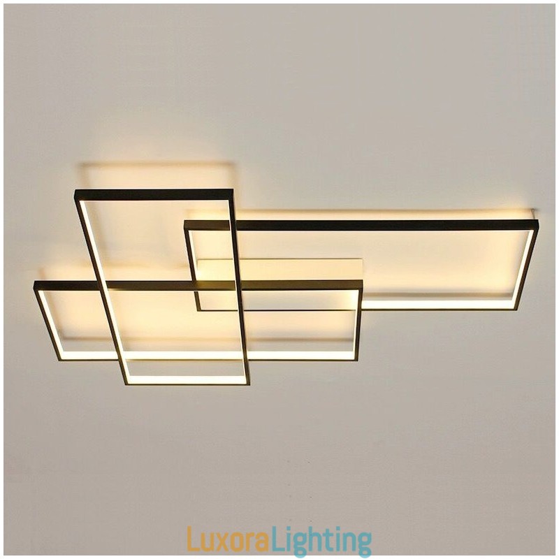 Designer Touch Decorative Modern Comtemporary Alumilium Painting Ceiling Light Flush Mount Wall Light with Remoter Dimmer
