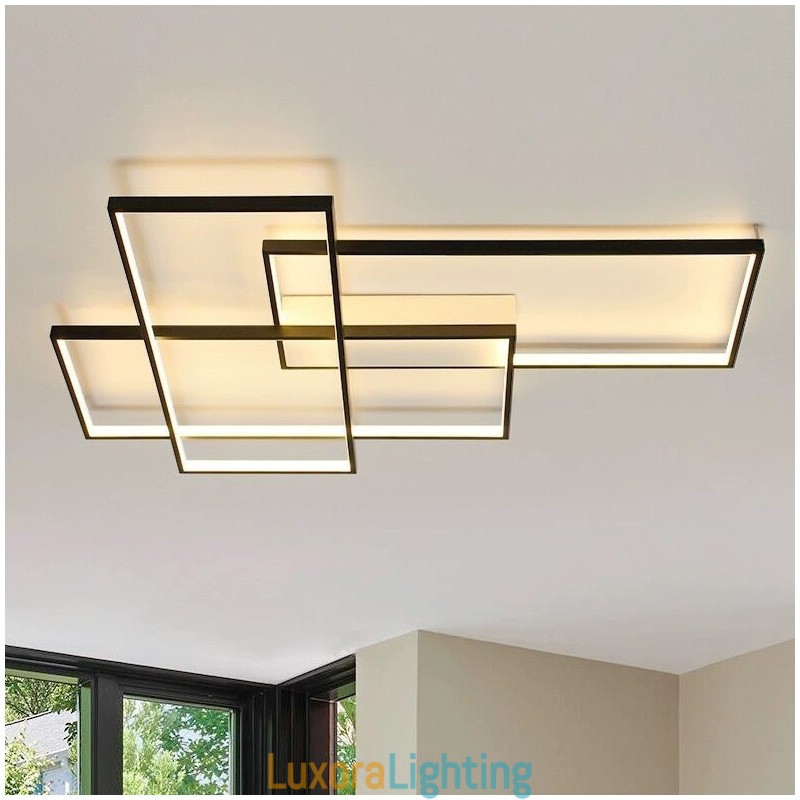 Designer Touch Decorative Modern Comtemporary Alumilium Painting Ceiling Light Flush Mount Wall Light with Remoter Dimmer
