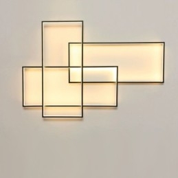 Designer Touch Decorative Modern Comtemporary Alumilium Painting Ceiling Light Flush Mount Wall Light with Remoter Dimmer