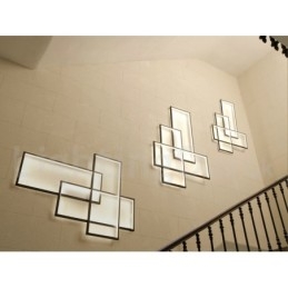 Designer Touch Decorative Modern Comtemporary Alumilium Painting Ceiling Light Flush Mount Wall Light with Remoter Dimmer