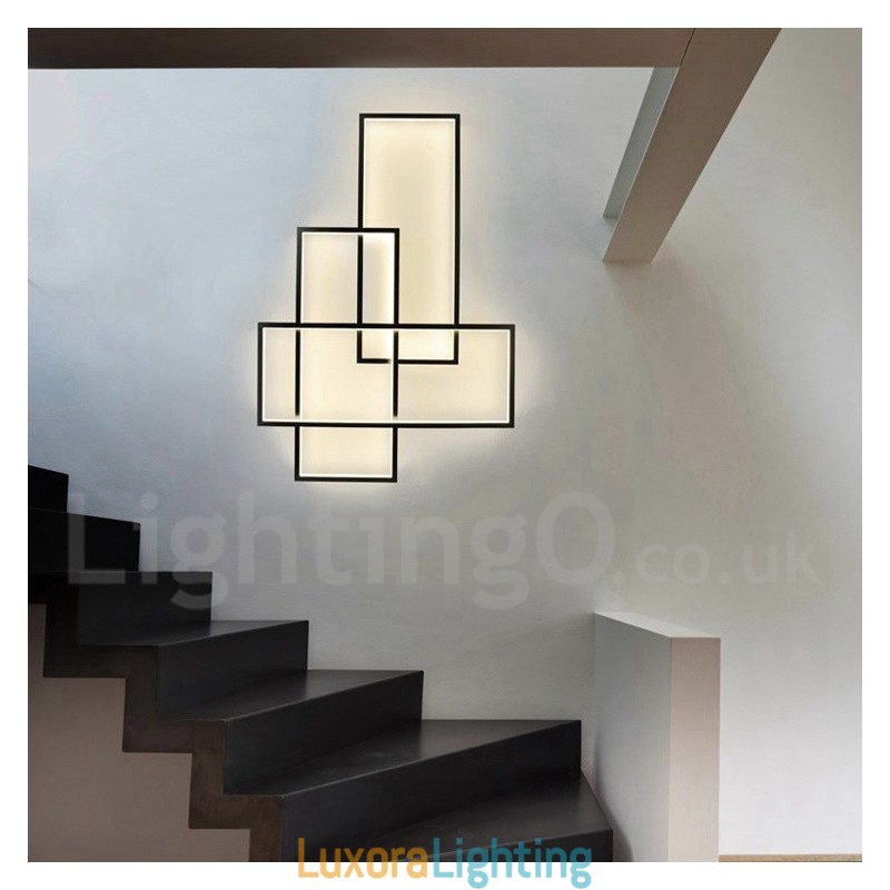 Designer Touch Decorative Modern Comtemporary Alumilium Painting Ceiling Light Flush Mount Wall Light with Remoter Dimmer