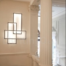 Designer Touch Decorative Modern Comtemporary Alumilium Painting Ceiling Light Flush Mount Wall Light with Remoter Dimmer