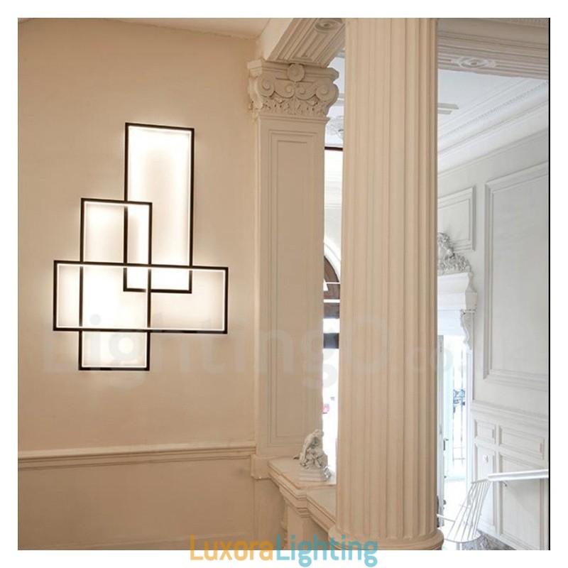 Designer Touch Decorative Modern Comtemporary Alumilium Painting Ceiling Light Flush Mount Wall Light with Remoter Dimmer