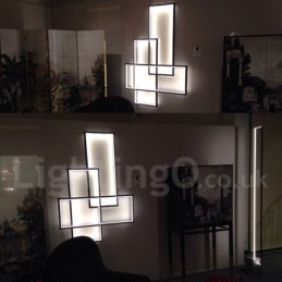 Designer Touch Decorative Modern Comtemporary Alumilium Painting Ceiling Light Flush Mount Wall Light with Remoter Dimmer