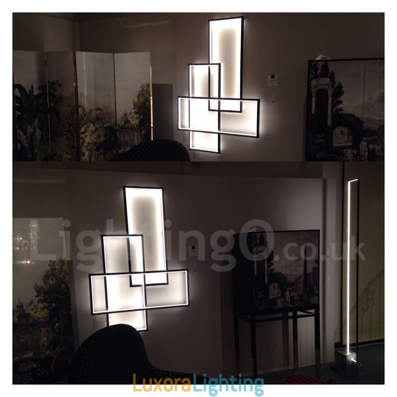 Designer Touch Decorative Modern Comtemporary Alumilium Painting Ceiling Light Flush Mount Wall Light with Remoter Dimmer