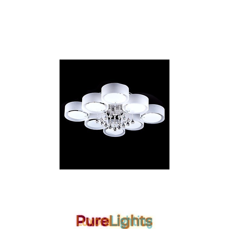 Designer Touch Decorative Modern Contemporary Chrome Metal Flush Mount