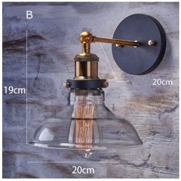 Designer Touch Decorative 1 Light Rustic Lodge Wall Light with Glass Shade