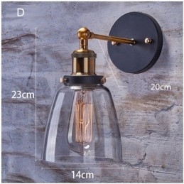 Designer Touch Decorative 1 Light Rustic Lodge Wall Light with Glass Shade