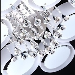 Designer Touch Decorative Modern Contemporary Chrome Metal Flush Mount