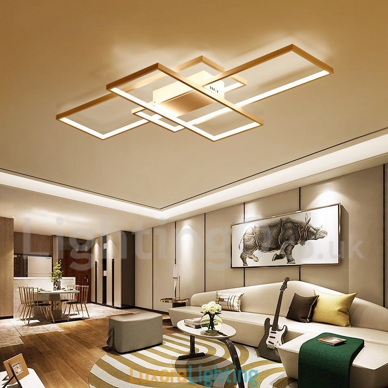 Designer Touch Decorative Modern Comtemporary Alumilium Painting Ceiling Light Flush Mount Light with Remoter Dimmer Also Can Be Used As Wall Light