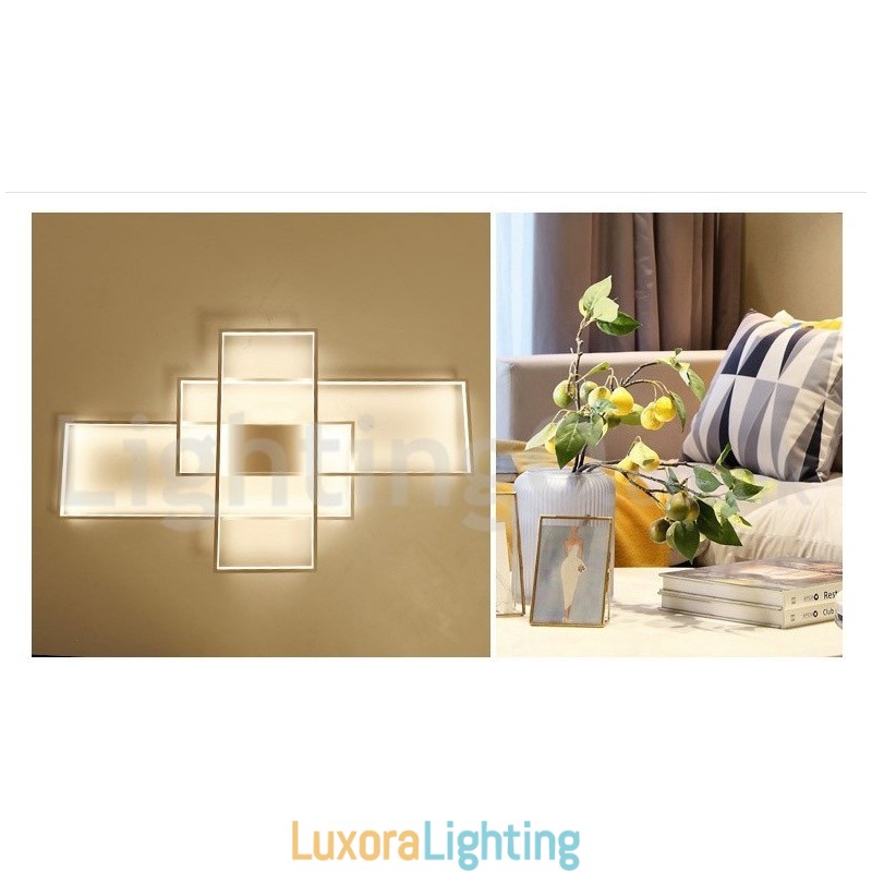 Designer Touch Decorative Modern Comtemporary Alumilium Painting Ceiling Light Flush Mount Light with Remoter Dimmer Also Can Be Used As Wall Light