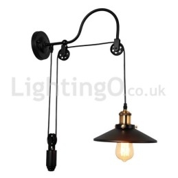 Designer Touch Decorative Retro Flush Mounted Wall Lights Aisle Bar Cafe Bedroom Study Loft Pulley Wall Lamp