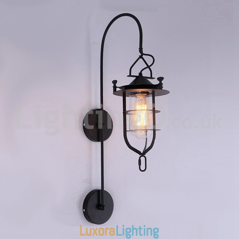 Designer Touch Decorative Retro Dock Wall Lamp Black Wharf Wall Lights Dock Sconce Restaurant Living Room Cafe Bar Clothing Store