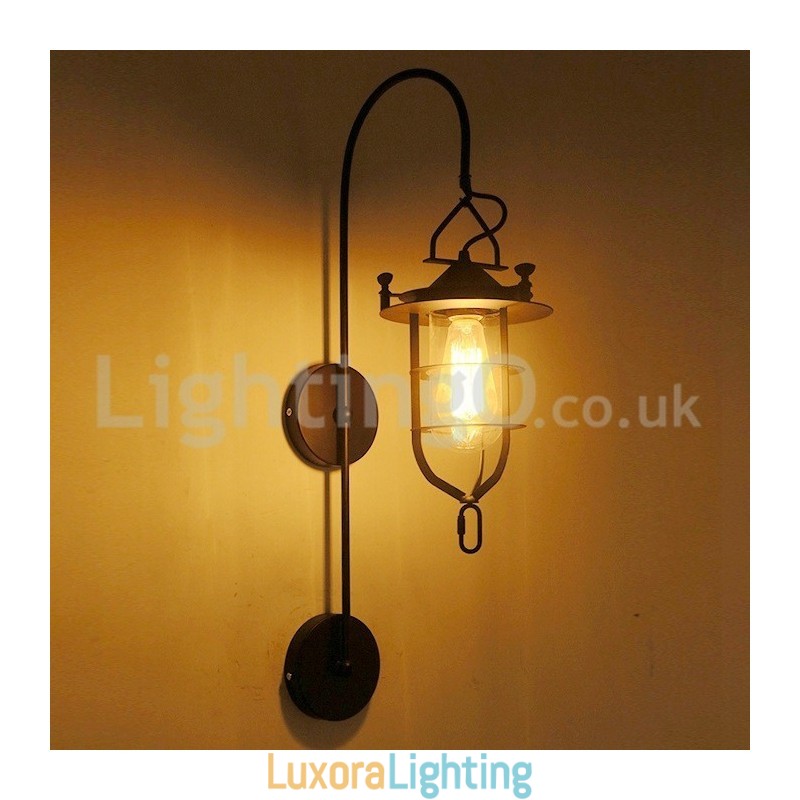 Designer Touch Decorative Retro Dock Wall Lamp Black Wharf Wall Lights Dock Sconce Restaurant Living Room Cafe Bar Clothing Store