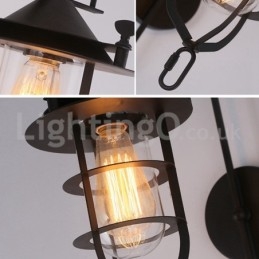 Designer Touch Decorative Retro Dock Wall Lamp Black Wharf Wall Lights Dock Sconce Restaurant Living Room Cafe Bar Clothing Store