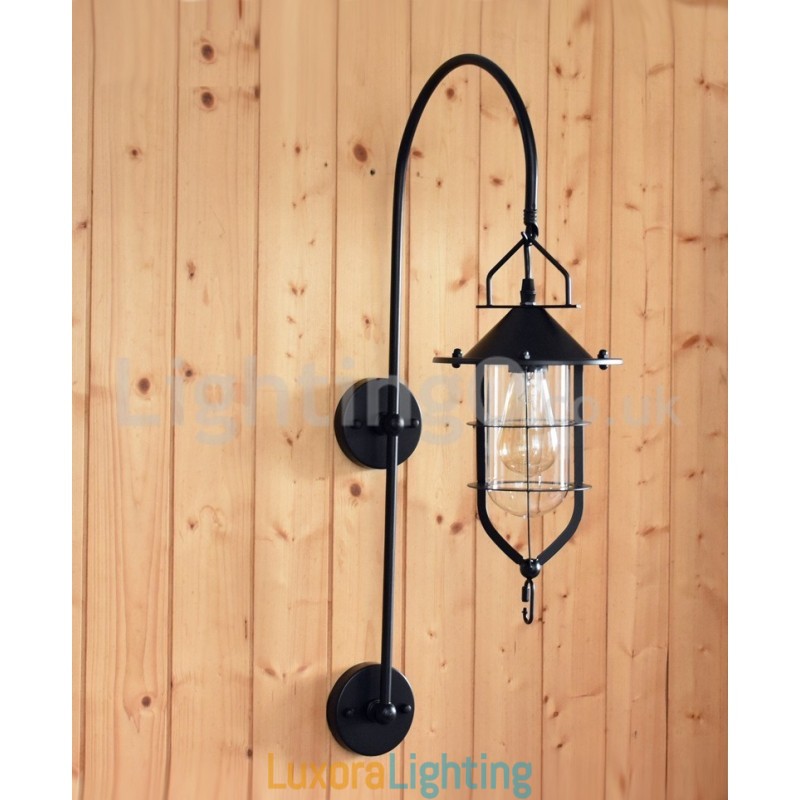 Designer Touch Decorative Retro Dock Wall Lamp Black Wharf Wall Lights Dock Sconce Restaurant Living Room Cafe Bar Clothing Store