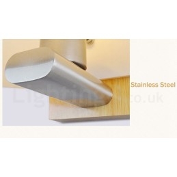 Designer Touch Decorative Modern Contemporary Wood Stainless Steel Wall Lights with Glass Shade for Aisle Bar Cafe Bedroom Study Loft Pulley Wall Lamp