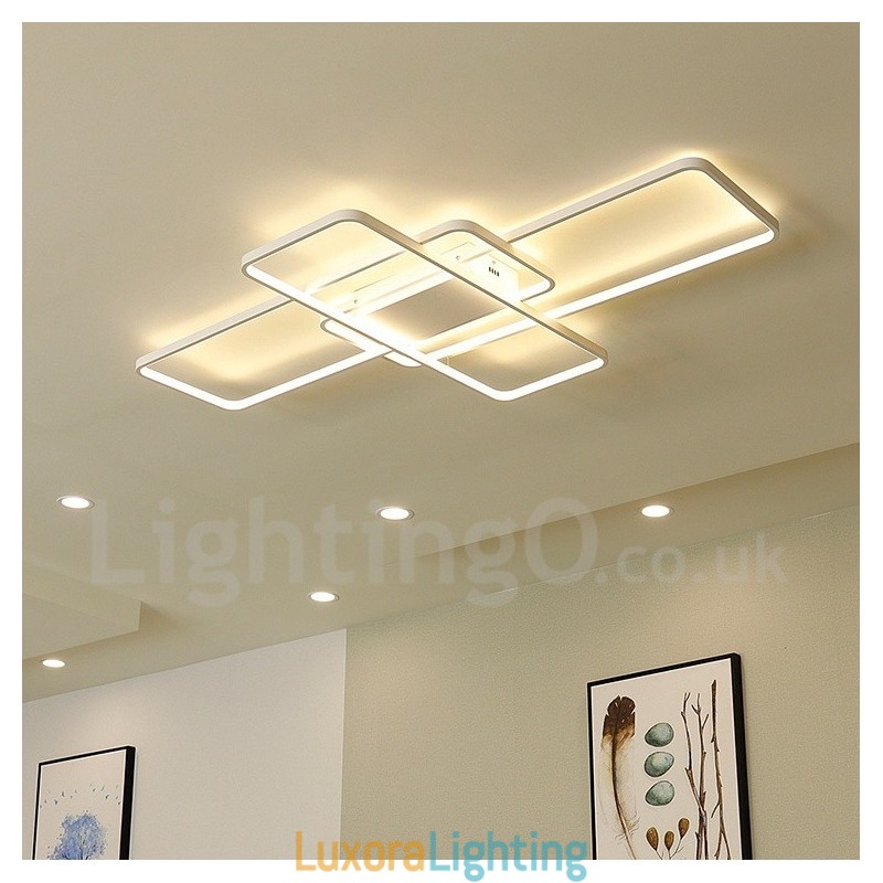 Designer Touch Decorative Modern Comtemporary Alumilium Painting Ceiling Light Flush Mount Light with Remoter Dimmer Also Can Be Used As Wall Light