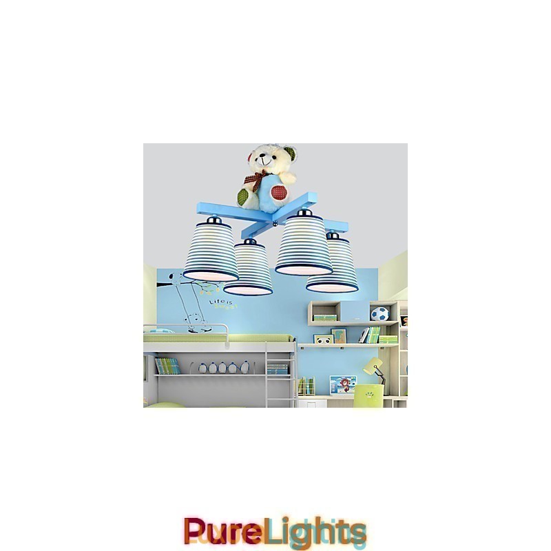 Designer Touch Decorative Flush Mount Modern Contemporary Wood Bamboo