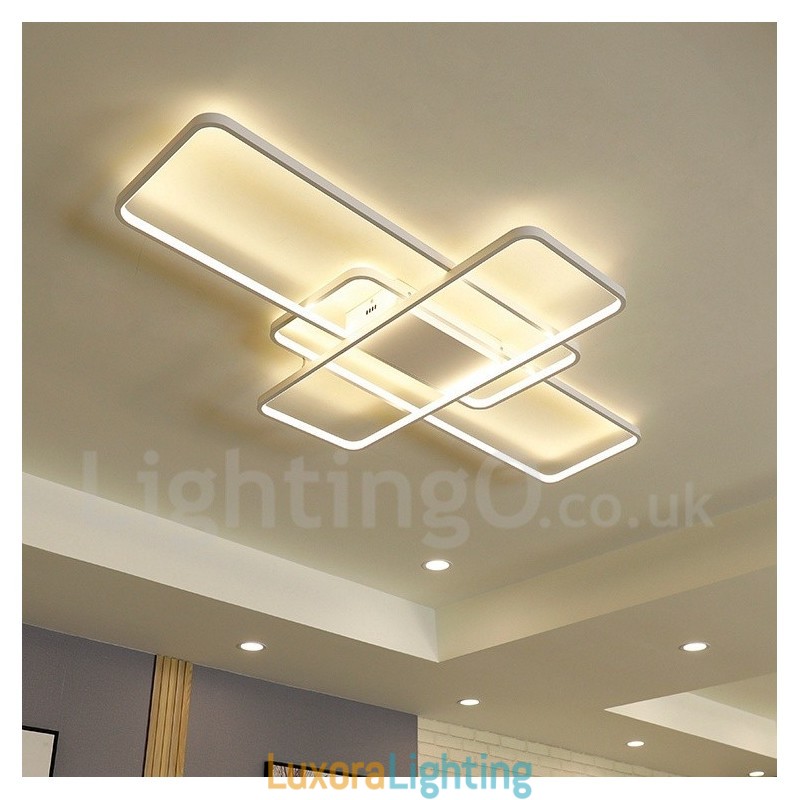 Designer Touch Decorative Modern Comtemporary Alumilium Painting Ceiling Light Flush Mount Light with Remoter Dimmer Also Can Be Used As Wall Light
